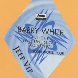 Barry White 1995 Icon Concert Tour VIP Backstage Pass