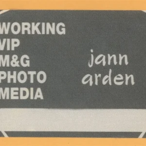 Jann Arden 1997 Happy? Concert Tour Backstage Pass