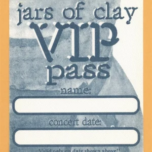 Jars of Clay 1997 Who We Are Instead Concert Tour VIP Backstage Pass