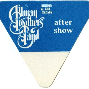 Allman Brothers 1991 Shades of Two Worlds Concert Tour After Show Backstage Pass