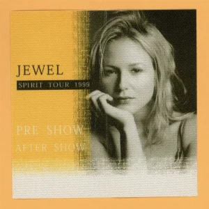 Jewel 1999 Spirit Concert Tour AFTER SHOW Backstage Pass