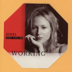 Jewel 1999 Spirit Concert Tour WORKING Backstage Pass