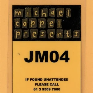 D Generation Jesse Malin 2004 Concert Tour Laminated Backstage Pass