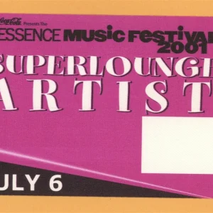 Destinys Child 2001 Essence Festival Concert Tour ARTIST Backstage Pass