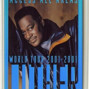 Luther Vandross 2001 Take You Out Tour All Access Laminated Backstage Pass