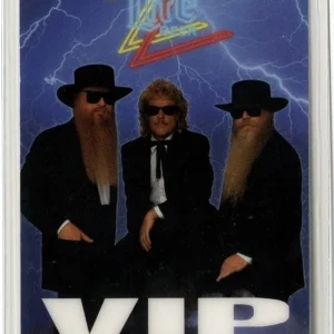 ZZ Top 1990 Recycler Concert Tour VIP Laminated Backstage Pass
