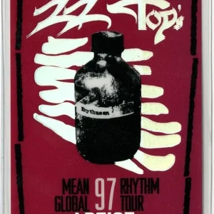 ZZ Top 1997 Mean Rhythm Concert Tour Laminated Backstage Pass