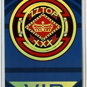 ZZ Top 1999 XXX Concert Tour VIP Foil print Laminated Backstage Pass