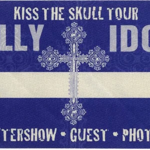 Billy Idol 2002 KISS the Skull Concert Tour Backstage Pass