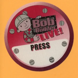 Bob the Builder Live! Concert Tour PRESS Backstage Pass Red