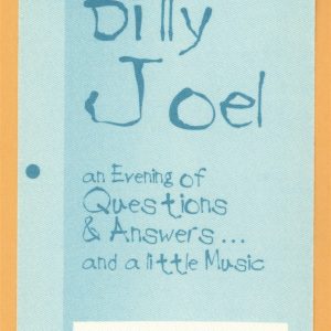 Billy Joel 1995 An Evening of Questions Concert Tour AA Backstage Pass