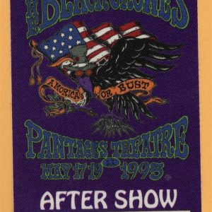 Black Crowes 1995 Amorica or Bust Concert Tour After Show Backstage Pass