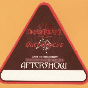 Dream Theater 2003 Queensryche Concert Tour AFTER SHOW Backstage Pass