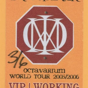 Dream Theater 2005 20th Anniversary Concert Tour VIP Backstage Pass