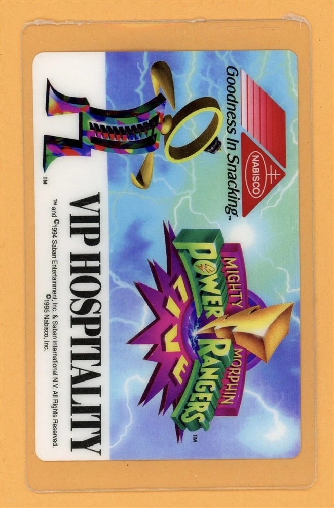 Mighty Morphin Power Rangers 1994 LIVE Tour VIP Laminated Backstage ...