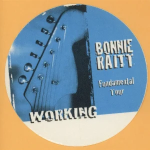 Bonnie Raitt 1998 Fundamental Concert Tour WORKING Backstage Pass