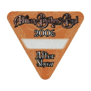 Allman Brothers 2006 Concert Tour After Show Backstage Pass