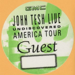 John Tesh 1996 Undiscovered Concert Tour GUEST Backstage Pass - NBA on NBC