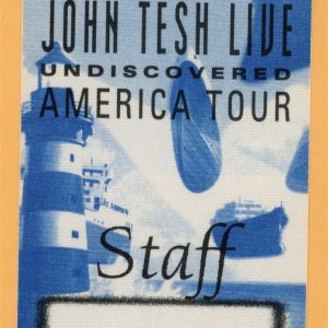 John Tesh 1996 Undiscovered Concert Tour STAFF Backstage Pass - NBA on NBC