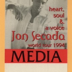 Jon Secada 1994 Heart, Soul & Voice Concert Tour MEDIA Backstage Pass
