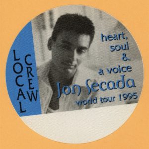 Jon Secada 1995 Heart, Soul & Voice Concert Tour CREW Backstage Pass