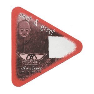 Aerosmith 1997 Nine Lives Concert Tour Meet & Greet Backstage Pass