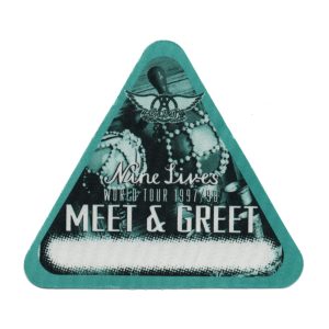 Aerosmith 1997 Nine Lives Concert Tour Meet & Greet Backstage Pass