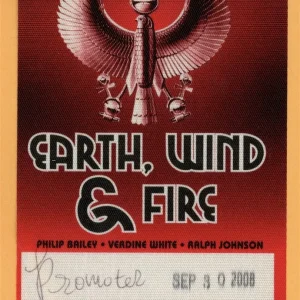 Earth Wind & Fire 2008 Illuminate Love Concert Tour WORKING Backstage Pass