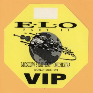 Electric Light Orchestra 1991 Part 2 Concert Tour VIP Backstage Pass