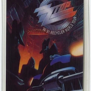 ZZ Top 1990 Recycler Concert Tour VIP Laminated Backstage Pass