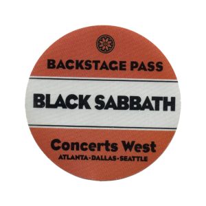 Black Sabbath 2000 Almost Famous Concert Tour Film Prop Backstage Pass