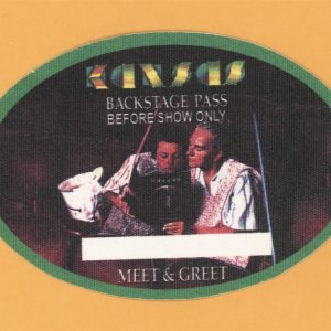 Kansas 1995 Freaks of Nature Concert Tour MEET & GREET Backstage Pass