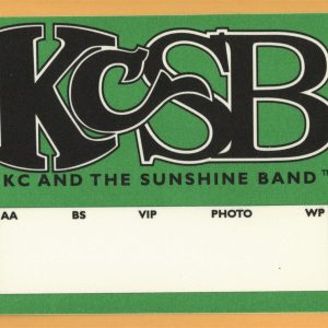 KC And The Sunshing Band 1997 Concert Tour Backstage Pass