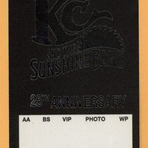 KC And The Sunshing Band 1999 25th Concert Tour Backstage Pass