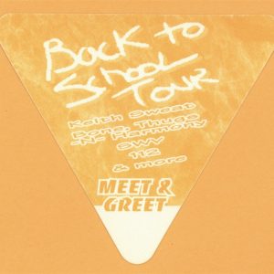 Keith Sweat 1994 Back To School Concert Tour MEET & GREET Backstage Pass