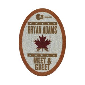 Bryan Adams 2009 Bare Bones Concert Tour Meet & Greet Backstage Pass