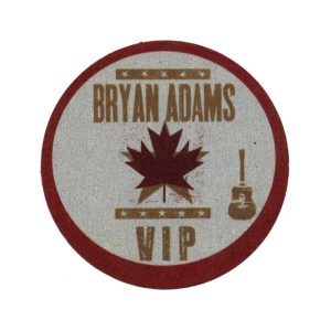 Bryan Adams 2009 Bare Bones Concert Tour VIP Backstage Pass