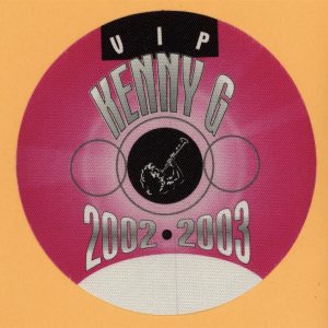 Kenny G 2002 Paradise Concert Tour VIP Backstage Pass