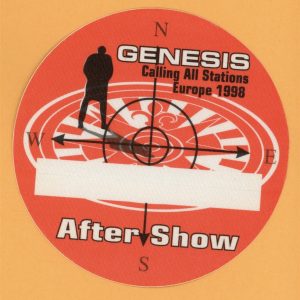 Genesis 1998 Calling All Stations Concert Tour AFTER SHOW Backstage Pass