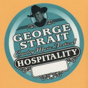 George Strait 1998 Country Music Festival Concert Tour HOSP Backstage Pass