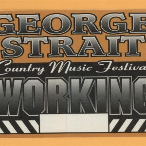 George Strait 2002 Country Music Festival Concert Tour WORKING Backstage Pass