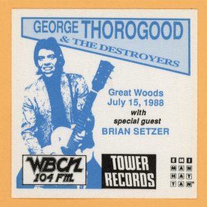 George Thorogood 1988 Brian Setzer Concert Tour Backstage Pass