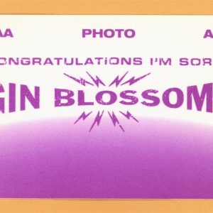 Gin Blossoms 1994 Concert Tour ALL ACCESS Backstage Pass