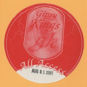 Gipsy Kings 2001 Concert Tour ALL ACCESS Backstage Pass