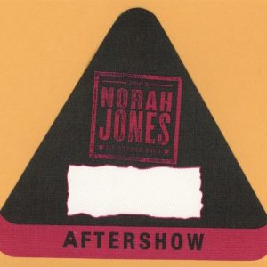 Nora Jones 2003 US Summer Concert Tour AFTER SHOW Backstage Pass