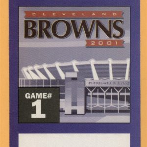 Cleveland Browns 2001 Football ALUMNI Backstage Pass