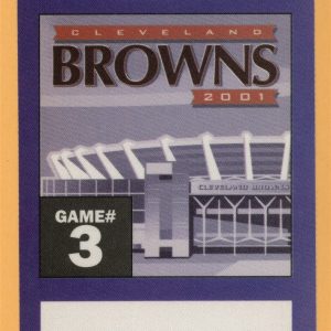 Cleveland Browns 2001 Football ALUMNI Backstage Pass