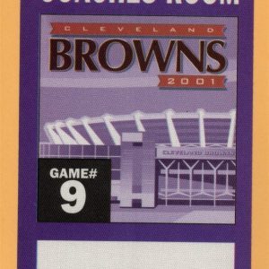 Cleveland Browns 2001 Football COACHES ROOM Backstage Pass