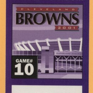 Cleveland Browns 2001 Football COACHES ROOM Backstage Pass