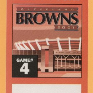Cleveland Browns 2001 Football Puppy Pound Backstage Pass